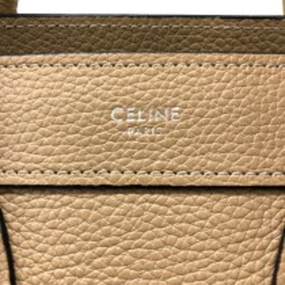 Celine Luggage Shopper sand drummed calfskin leather - Picture 7 of 11